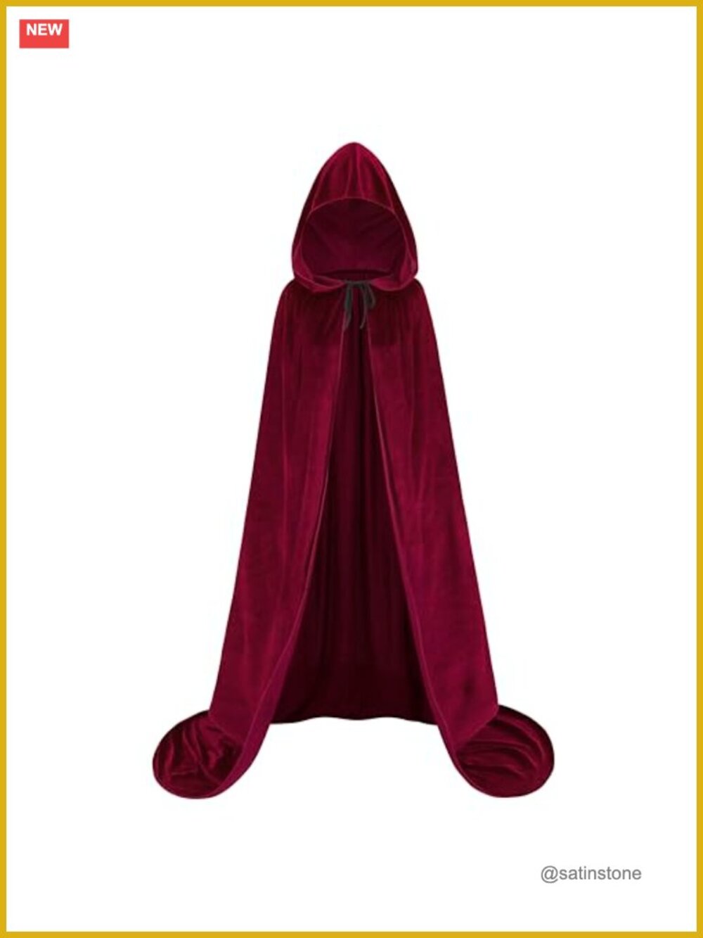 Velvet Hooded Cape Cloak Adult Halloween Christmas Cosplay Costume